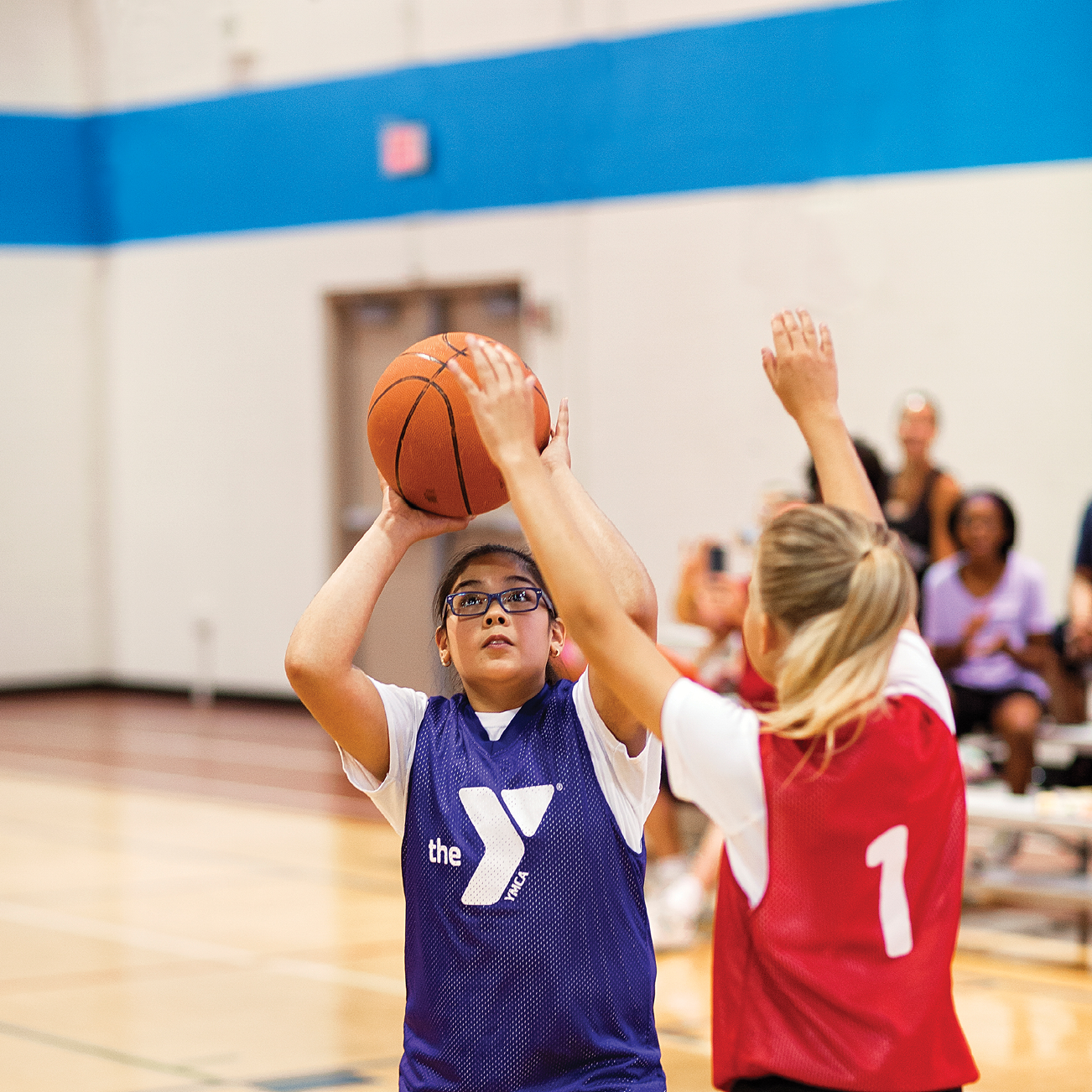 girls playing basketball