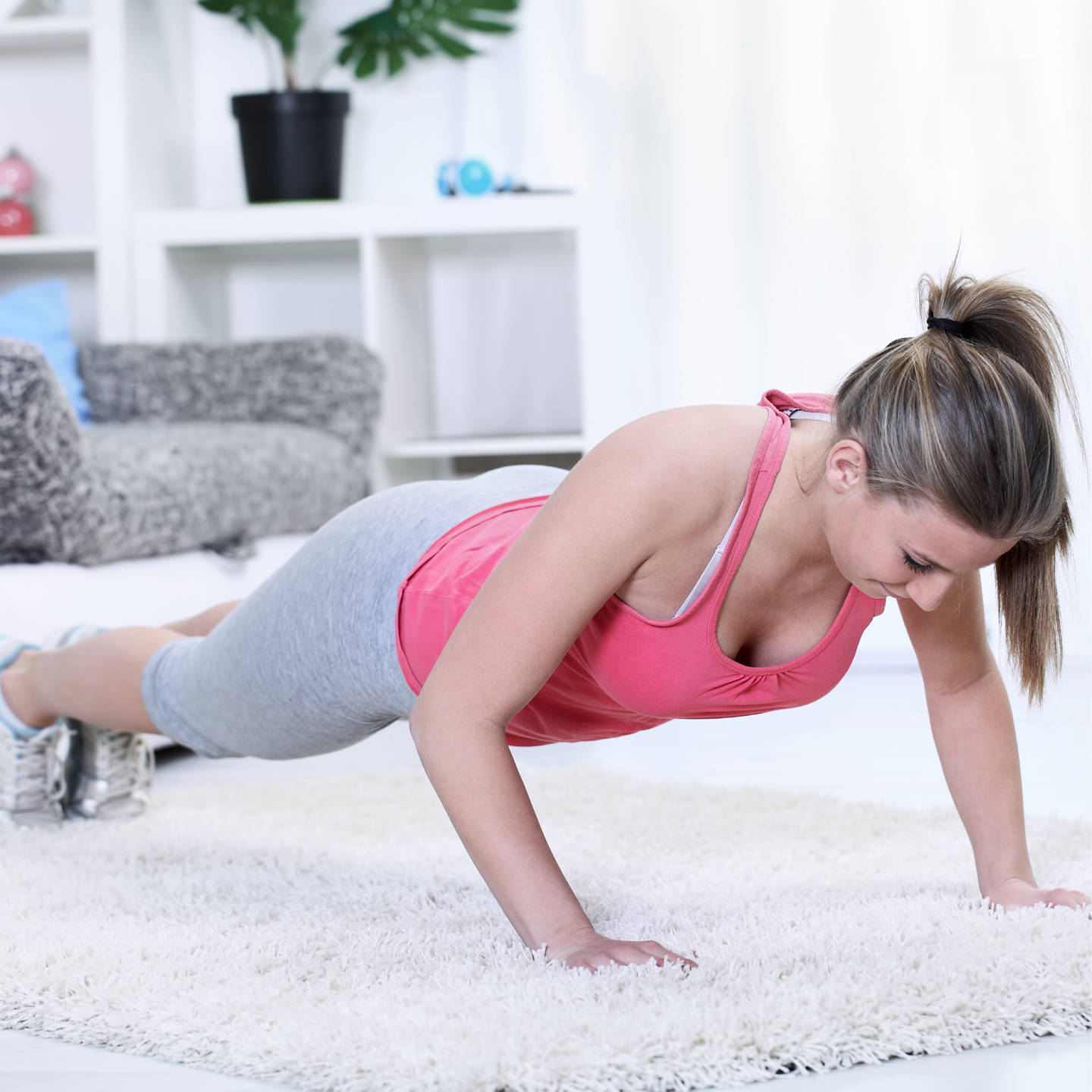 woman doing a pushup