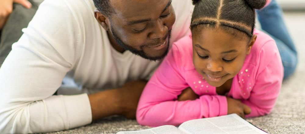 Father & Daughter Reading