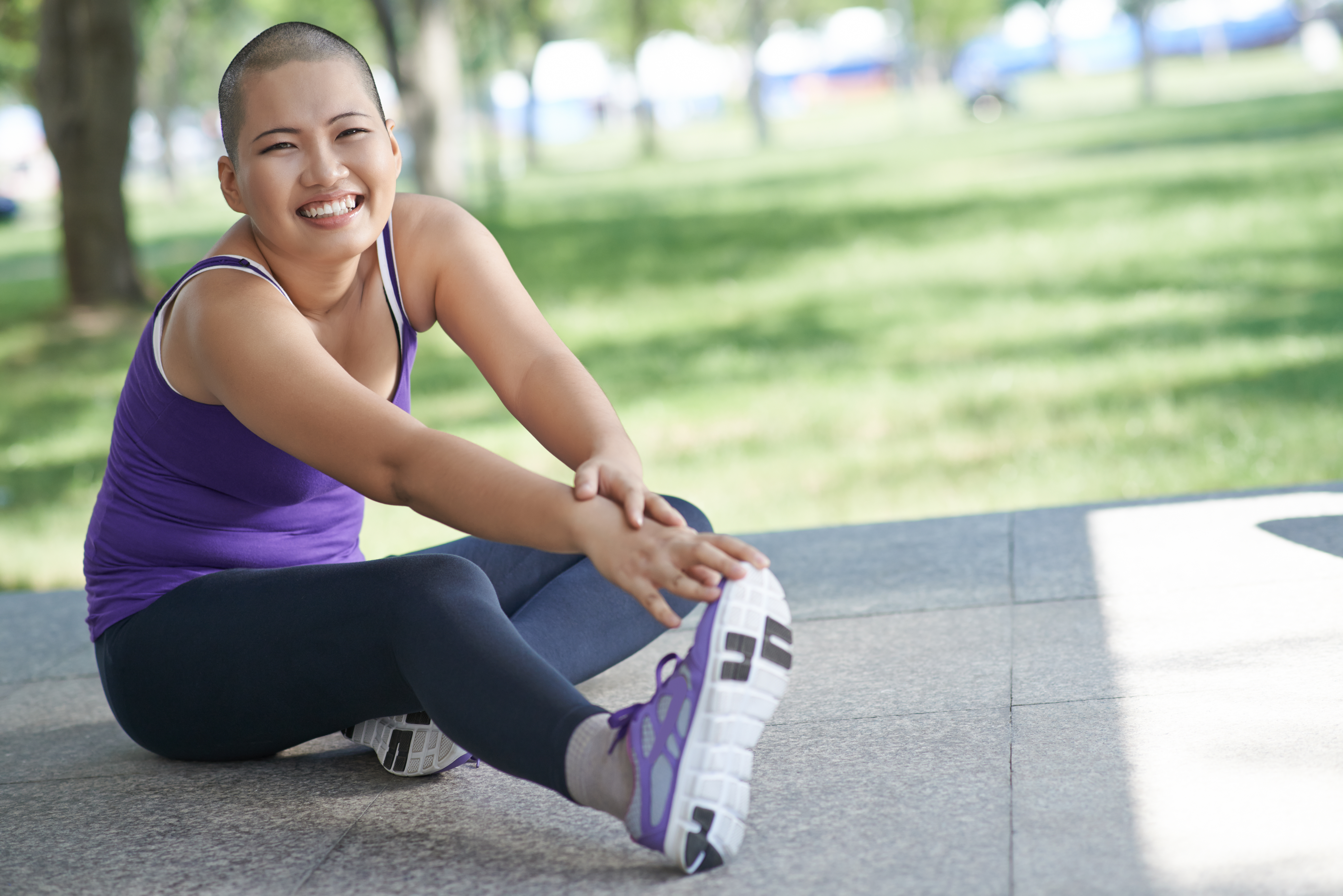 cancer survivor woman exercising