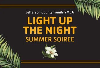 jefferson county ymca light up the night summer soiree event graphic
