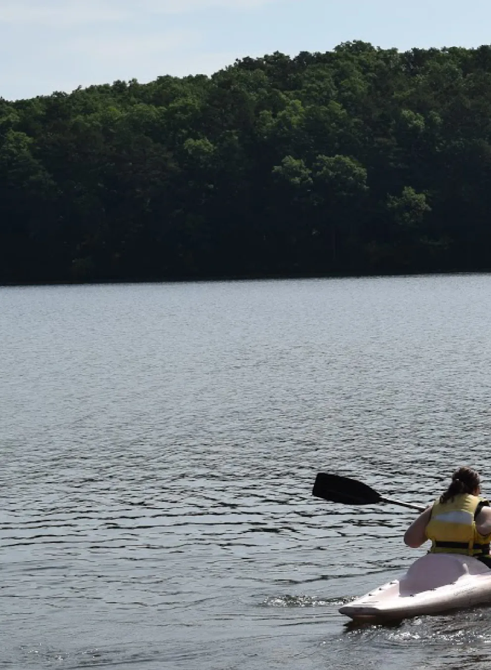 Paddle boarding on the lake