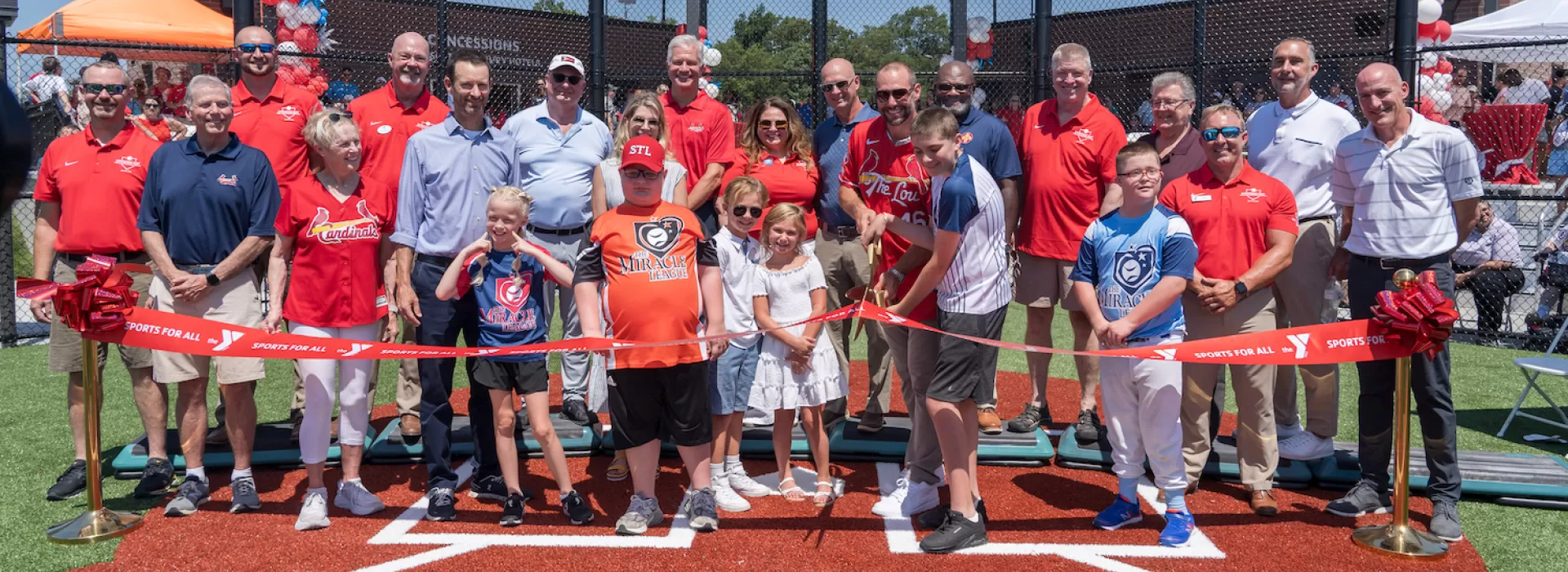 YMCA Adaptive Sports Complex featuring Paul Goldschmidt Field and Cardinals Care Ribbon Cutting